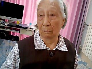 Grey Japanese Grandmother Gets Smashed